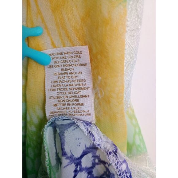 Free People Camisole Womens Medium Multicolor Rainbow Ballet Sheer Mermaidcore - Picture 6 of 8